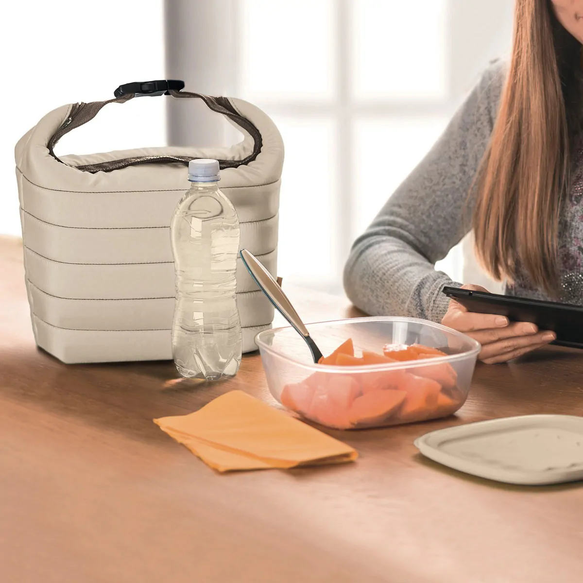 On the Go Handy matte blue ισοθερμική τσάντα small - Guzzini - Image 4