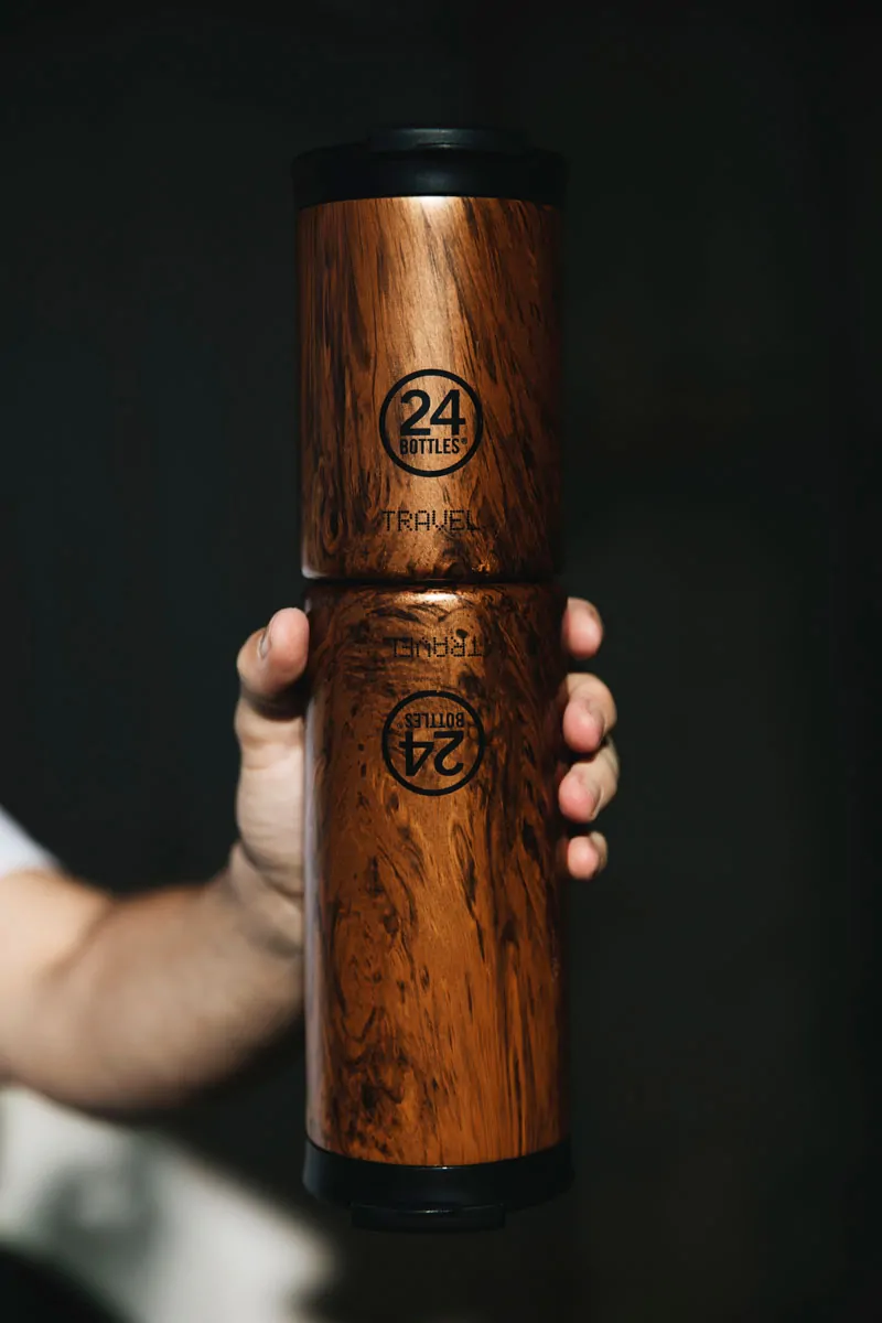 Travel Tumbler Sequoia Wood ποτήρι θερμός 0,6lt. – 24Bottles - Image 4