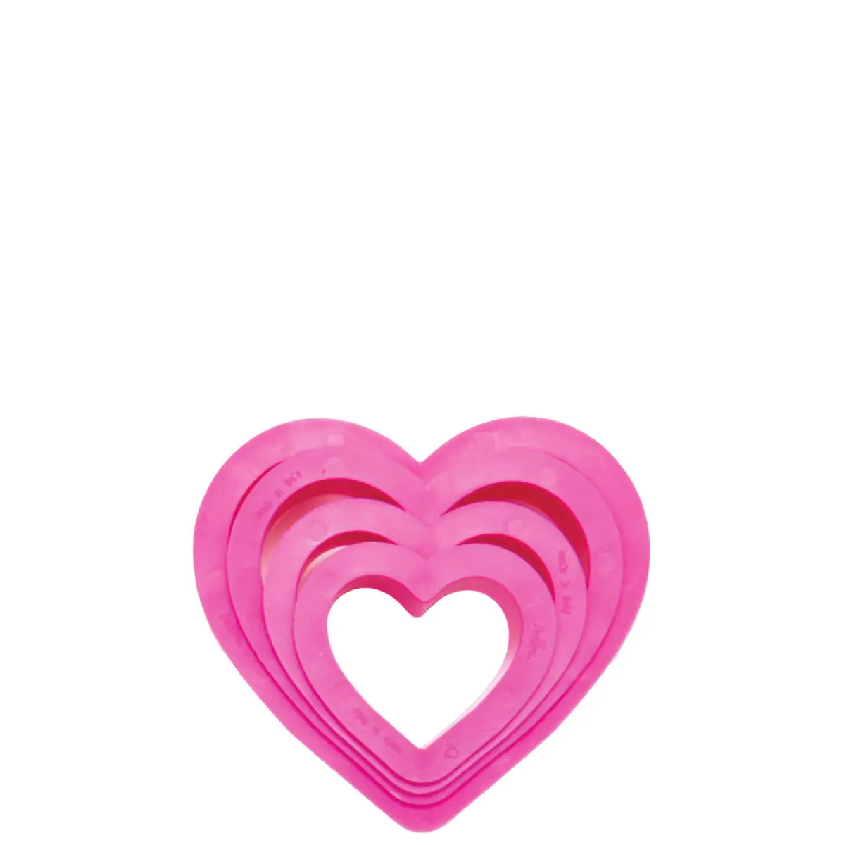 Κουπ-πατ "καρδιά" σετ/4 - Decora