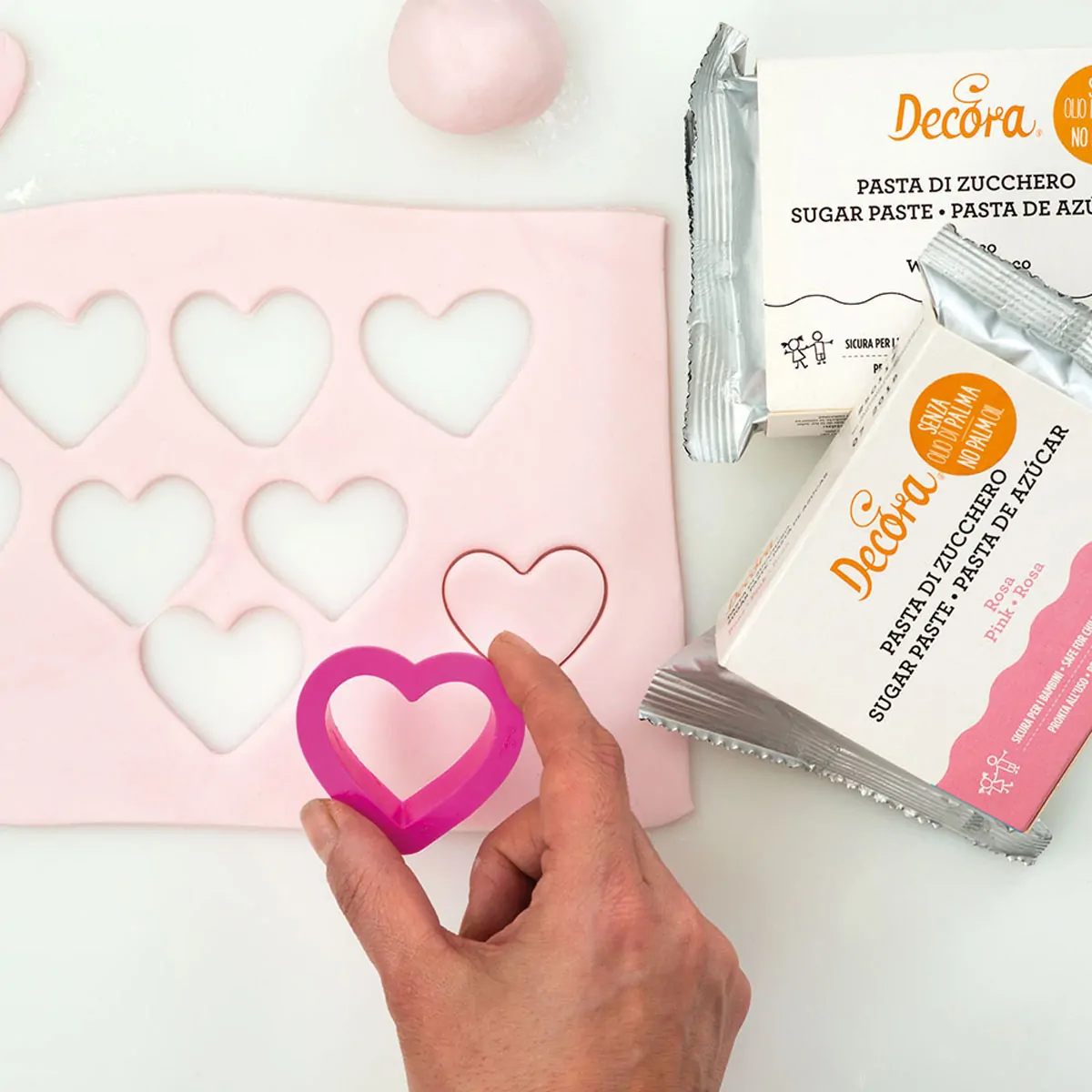 Κουπ-πατ "καρδιά" σετ/4 - Decora - Image 3