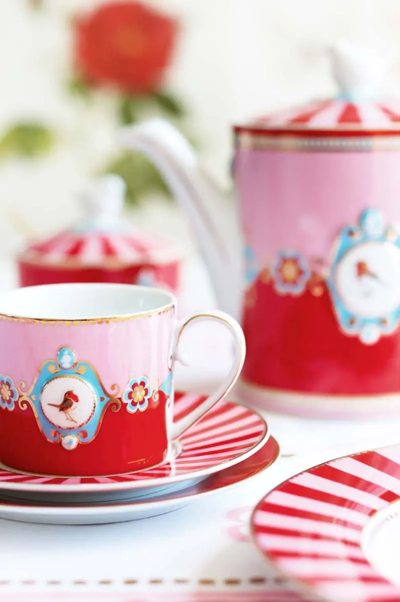 Love Birds red-pink κούπα - PIP STUDIO - Image 2