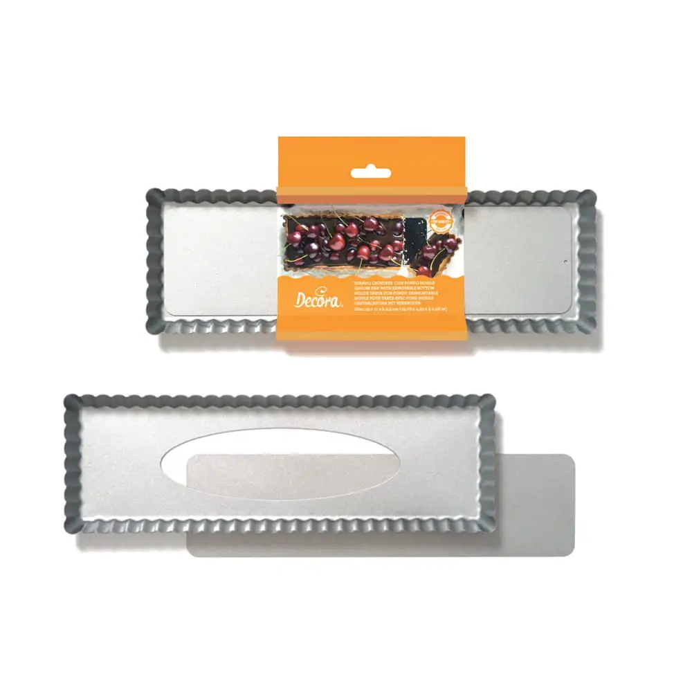 Ταρτιέρα ορθογώνια στενή με πτυσσόμενο πάτο - Decora