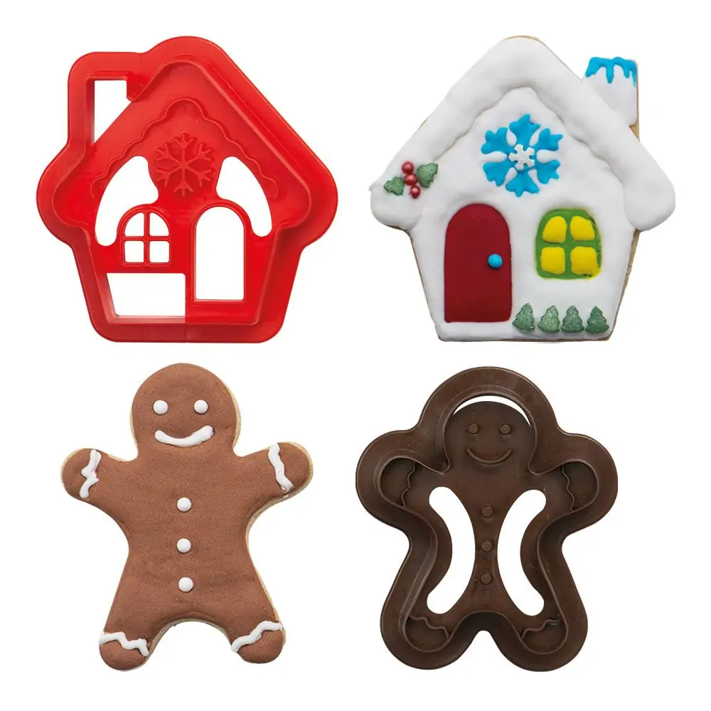 Κουπ-πατ χριστουγεννιάτικα "House & Gingerbread Man" σετ/2 - Decora - Image 3