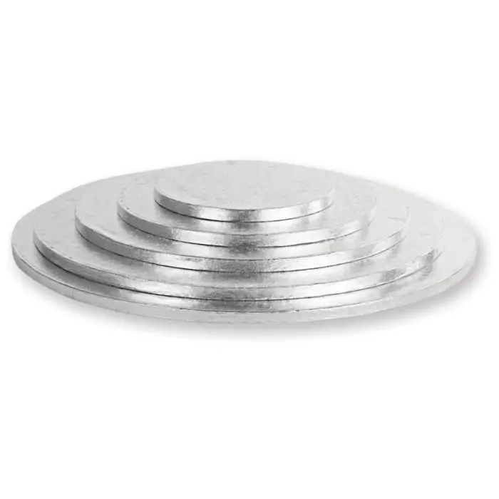 Βάση τούρτας στρογγυλή ασημί 30cm. x 1,2cm. - Decora