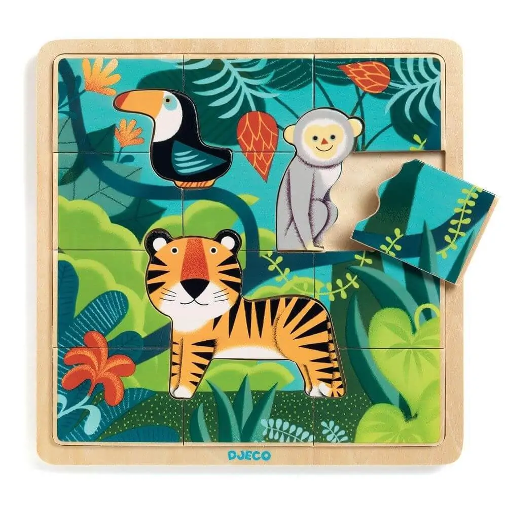 Ξύλινο παζλ "Ζούγκλα" - Djeco