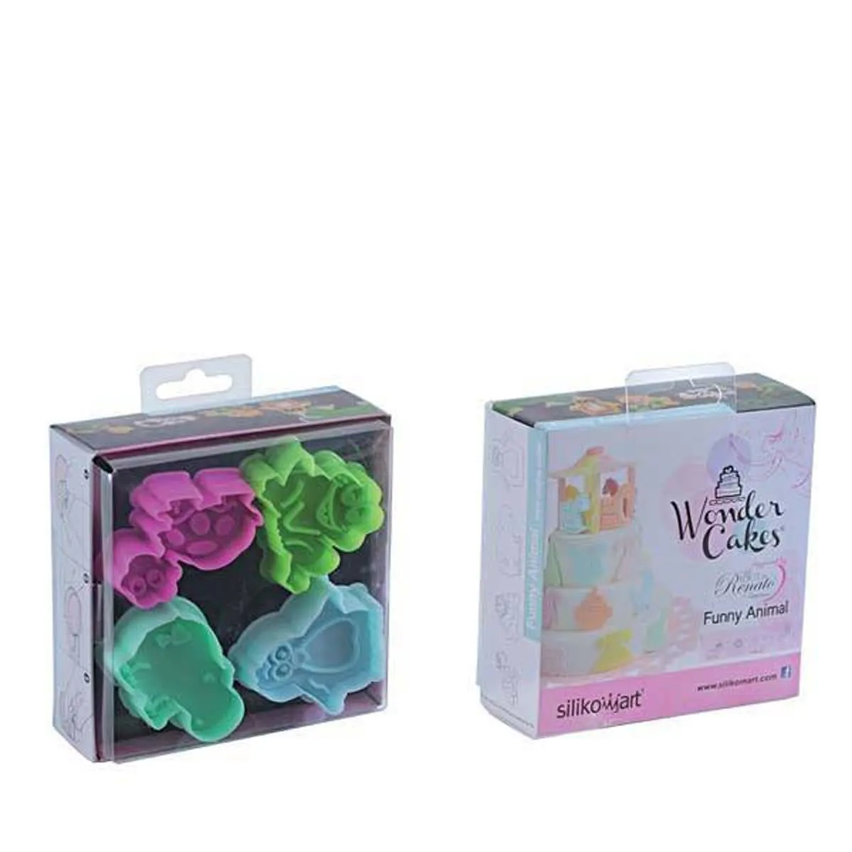 Κουπ-πατ "Funny Animals" σετ/4 - Silikomart - Image 3
