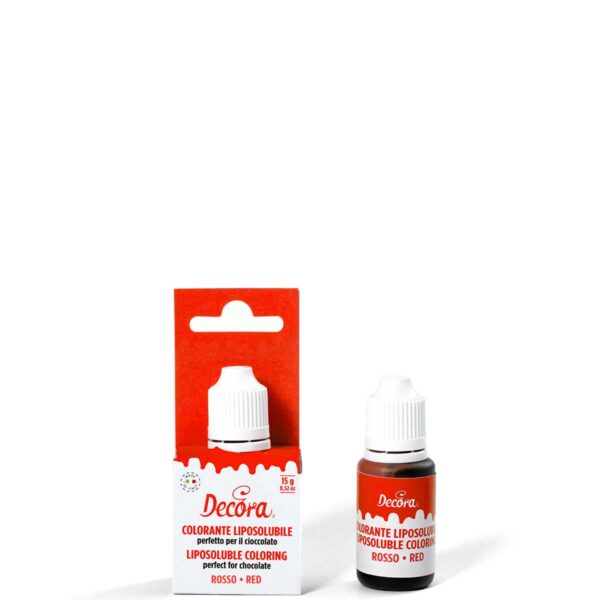 Λιποδιαλυτό χρώμα ζαχ/κής Red 15gr - Decora