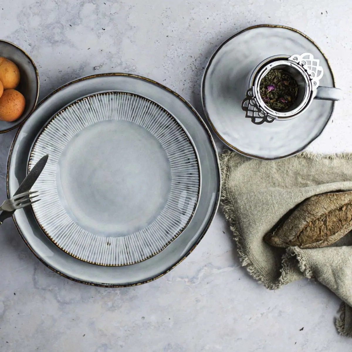 Organic cream πιάτο 21,5εκ. - Dutch Rose - Image 4