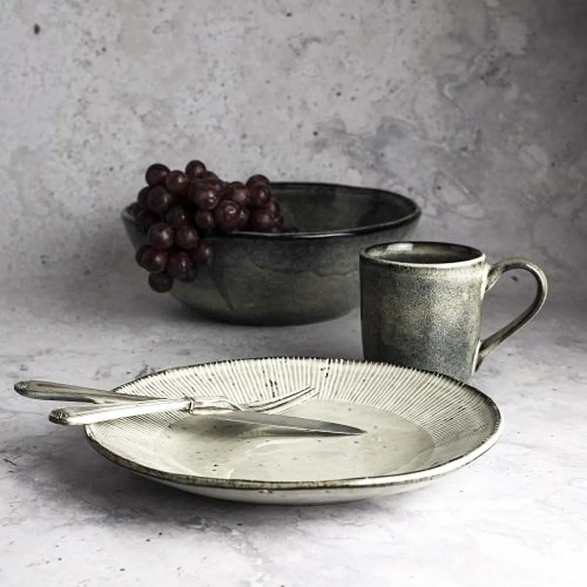 Organic cream πιάτο 21,5εκ. - Dutch Rose - Image 8