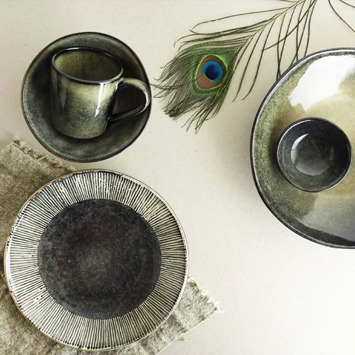 Organic cream πιάτο 21,5εκ. - Dutch Rose - Image 3