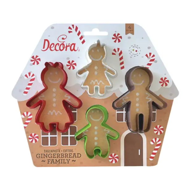 Κουπ-πατ "Gingerbread Family" σετ/4 - Decora