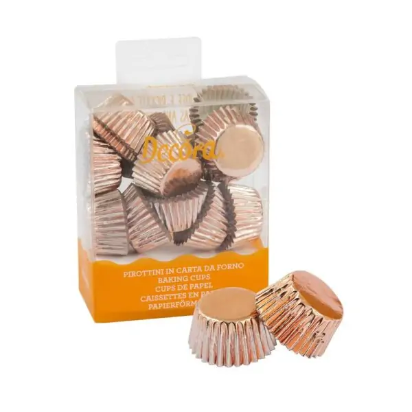 Φορμάκια χάρτινα "Rose Gold" σετ/180 - Decora