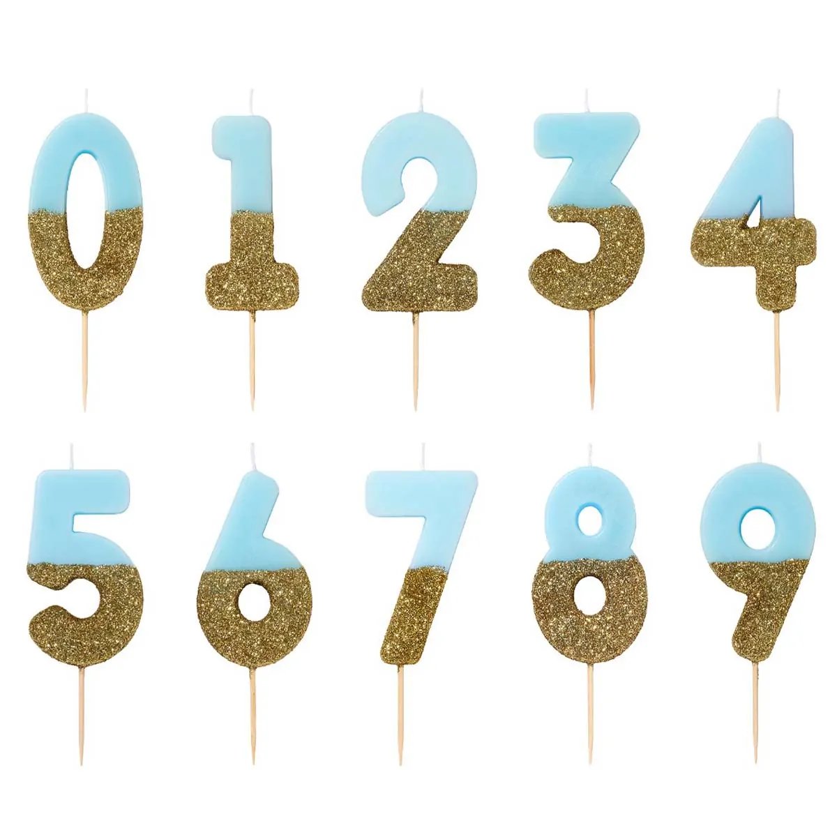 Κεράκι "8" γαλάζιο/glitter - Talking tables - Image 5