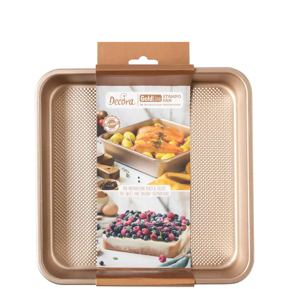 Φόρμα αντικολλητική Gold Line 24,5cm. x 24,5 x 5,5cm. - Decora
