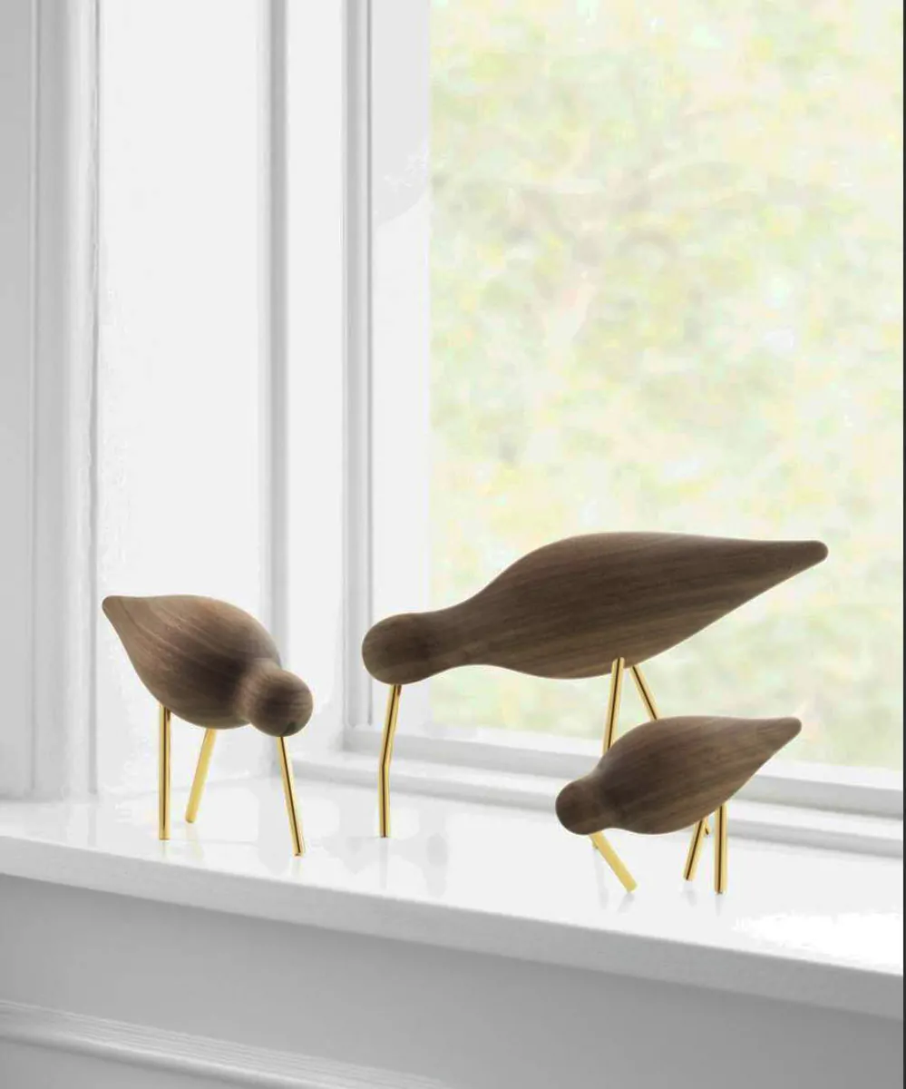Shorebird walnut-brass διακοσμητικό - Normann Copenhagen - Image 3