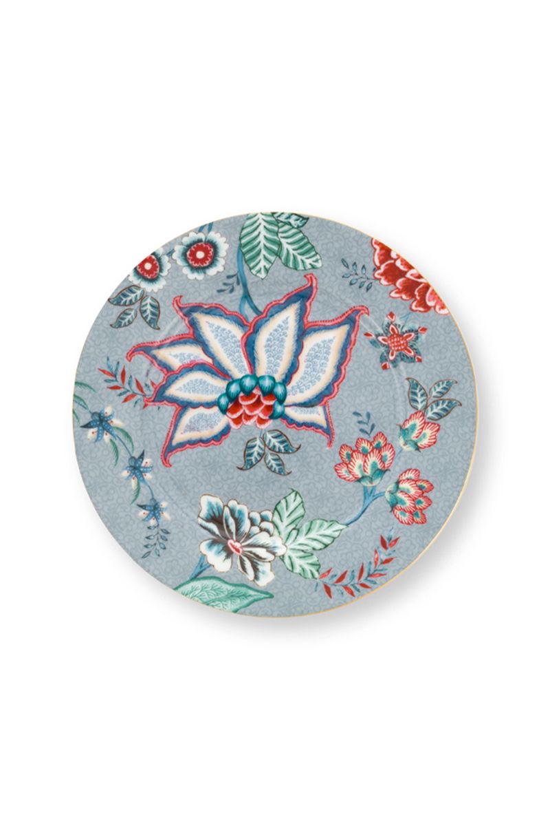 Flower Festival Scallop red-blue πιάτο 17cm. - Pip Studio