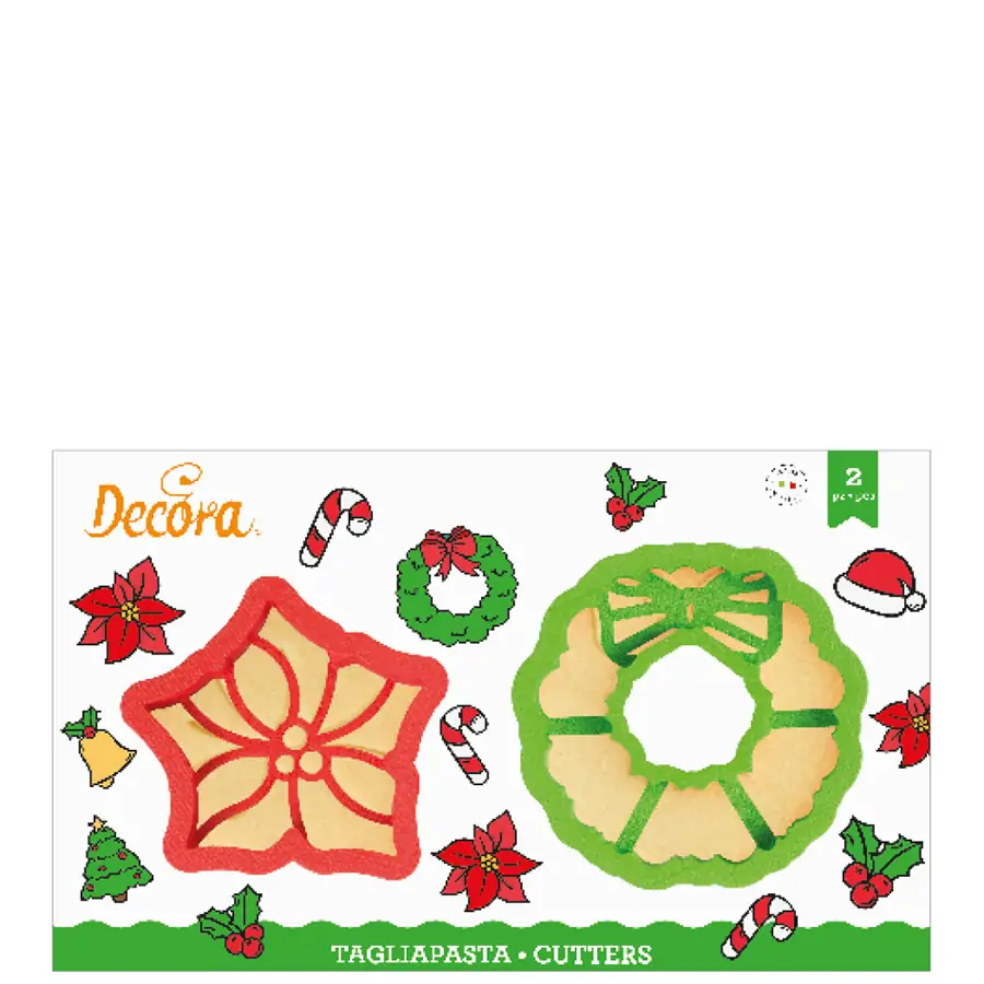 Κουπ πατ "Poinsettia & Garland" σετ/2 - Decora