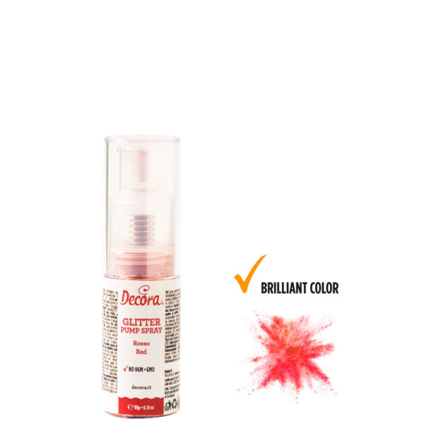 Χρώμα σε σκόνη με glitter Red 10gr. - Decora