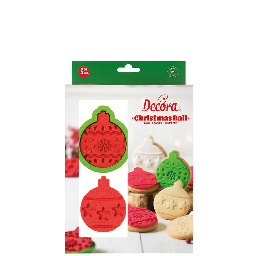 Κουπ-πατ "Xmas Balls" σετ/3 - Decora
