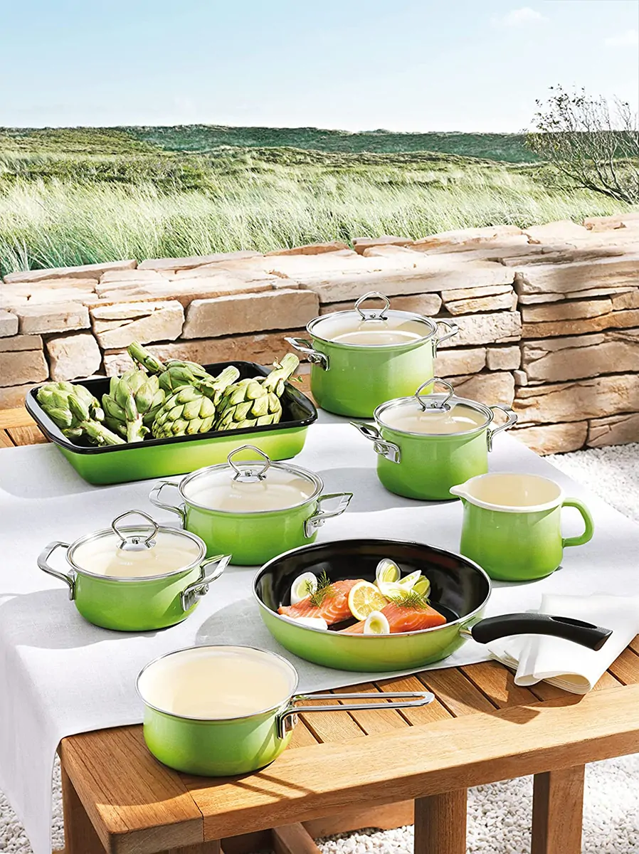 Τηγάνι εμαγιέ Nouvelle corall 24εκ. - Riess - Image 2