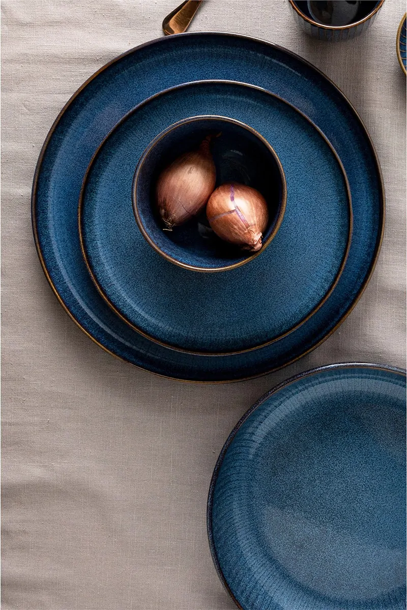 Sapphire blue πιάτο βαθύ 23εκ. - Dutch Rose - Image 8