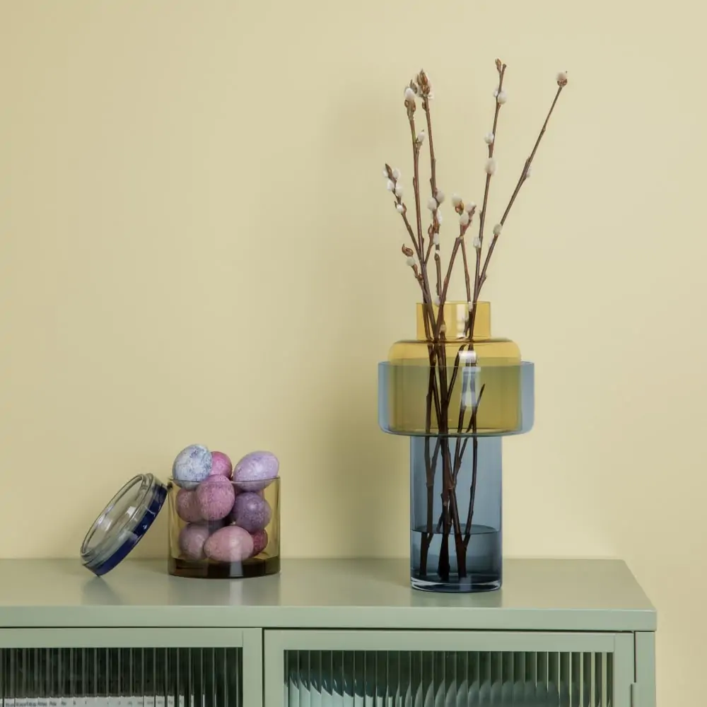 Ανθοδοχείο Aura blue/amber - Remember - Image 4