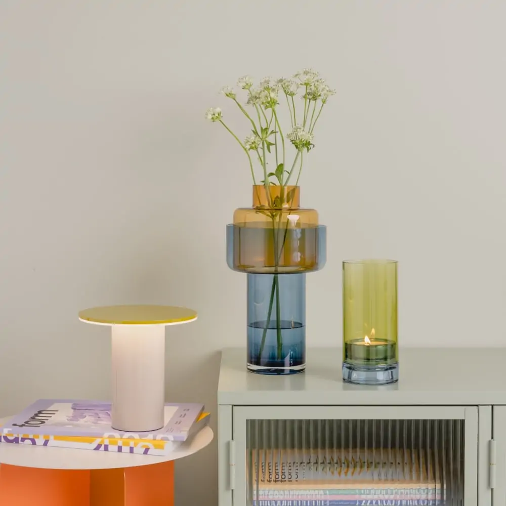 Ανθοδοχείο Aura blue/amber - Remember - Image 5