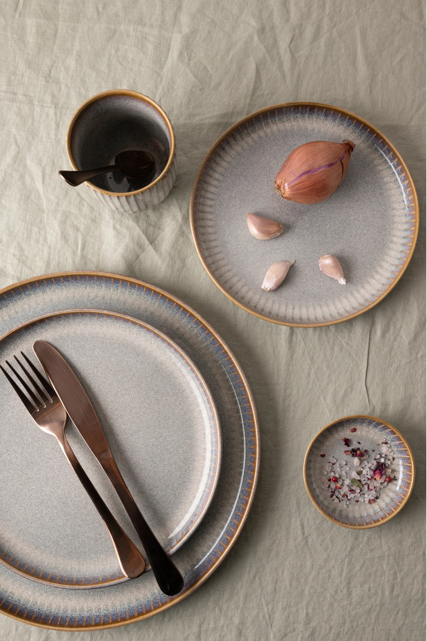 Sapphire grey πιάτο 18,5εκ. - Dutch Rose