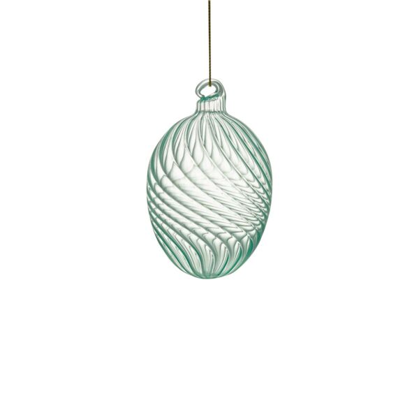 Αυγό κρεμαστό γυάλινο swirl pale green - Greengate