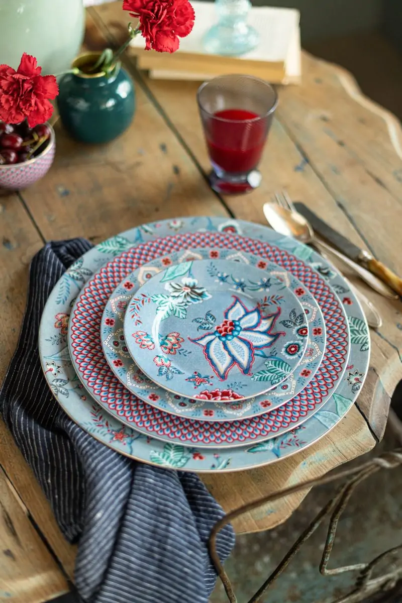 Flower Festival Deco light blue πιάτο 21εκ. - Pip Studio - Image 4