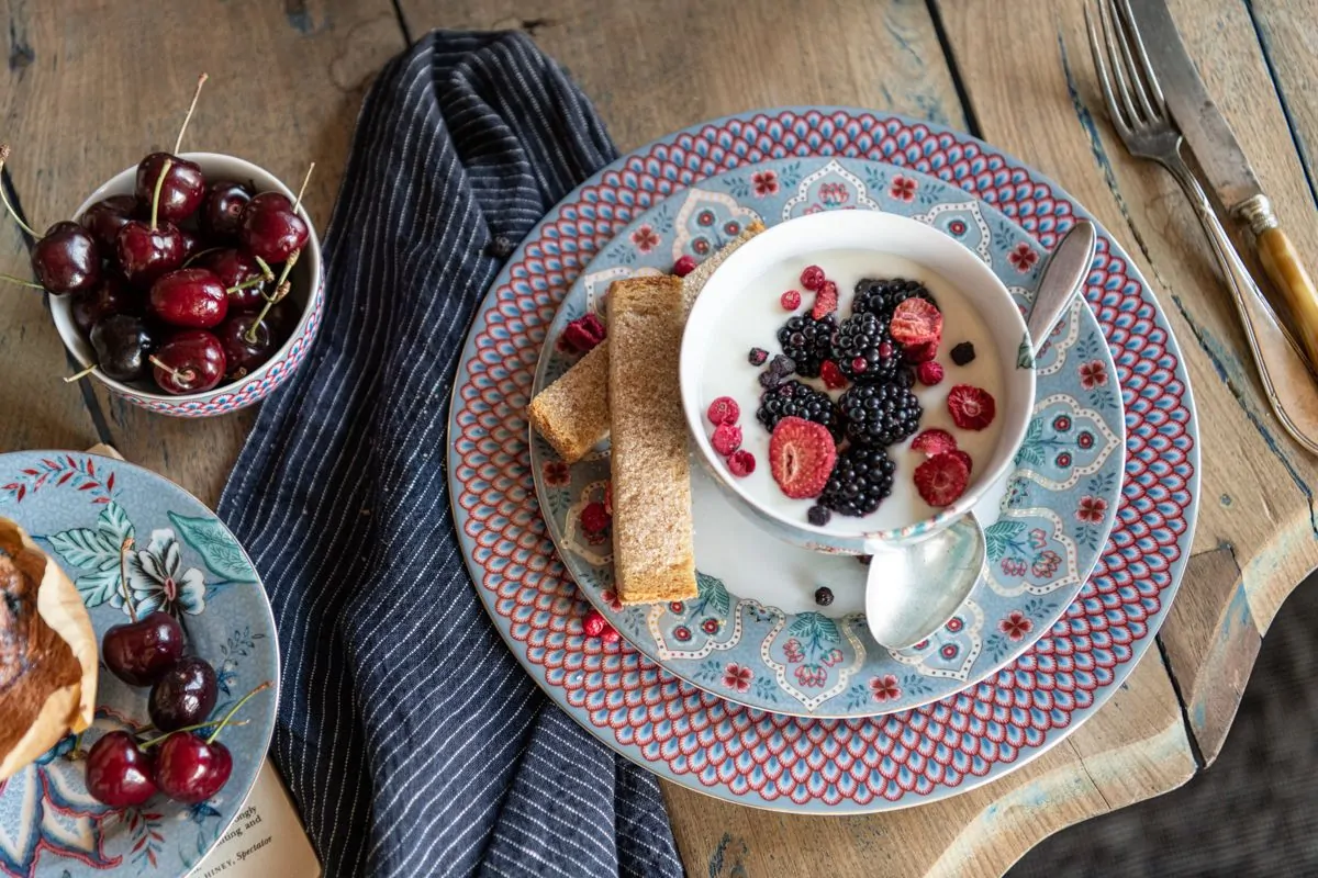 Flower Festival Deco light blue πιάτο 21εκ. - Pip Studio - Image 5