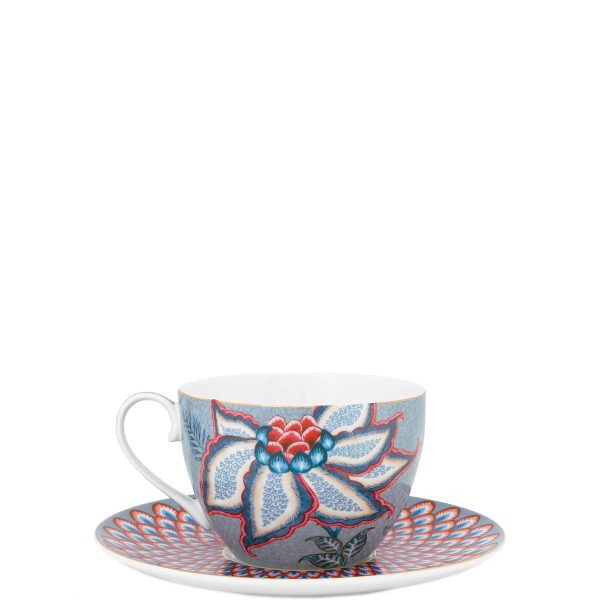 Flower Festival blue φλυτζάνι cappuccino 280ml. - Pip Studio - Image 2