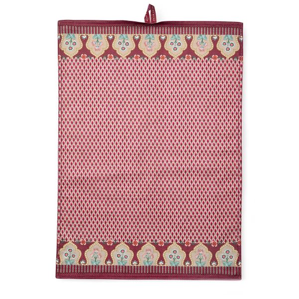 Flower Festival scallop dark pink πετσέτα κουζίνας – Pip Studio