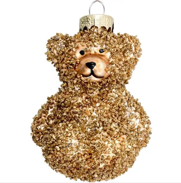 Στολίδι δέντρου "Glass Teddy" antique gold 8εκ. - Greengate