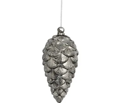 Στολίδι δέντρου "Cone glass" γκρι 16εκ. - Greengate