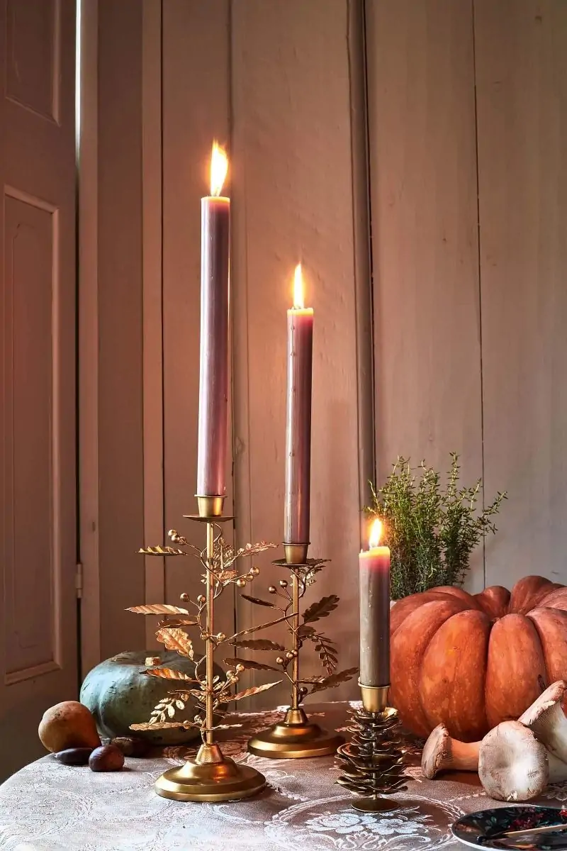 Μεταλλικό κηροπήγιο με φύλλα χρυσό 27εκ - Pip Studio - Image 2