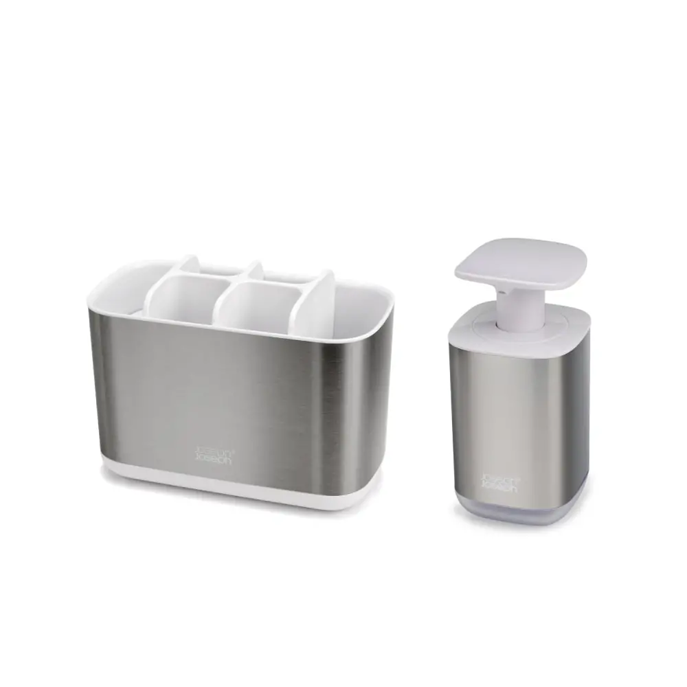 Θήκη Sink οργάνωσης μπάνιου & ντισπένσερ σετ/2 - Joseph Joseph