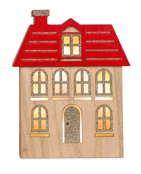 Διακοσμητικό σπιτάκι με Led 12x17εκ - Baden