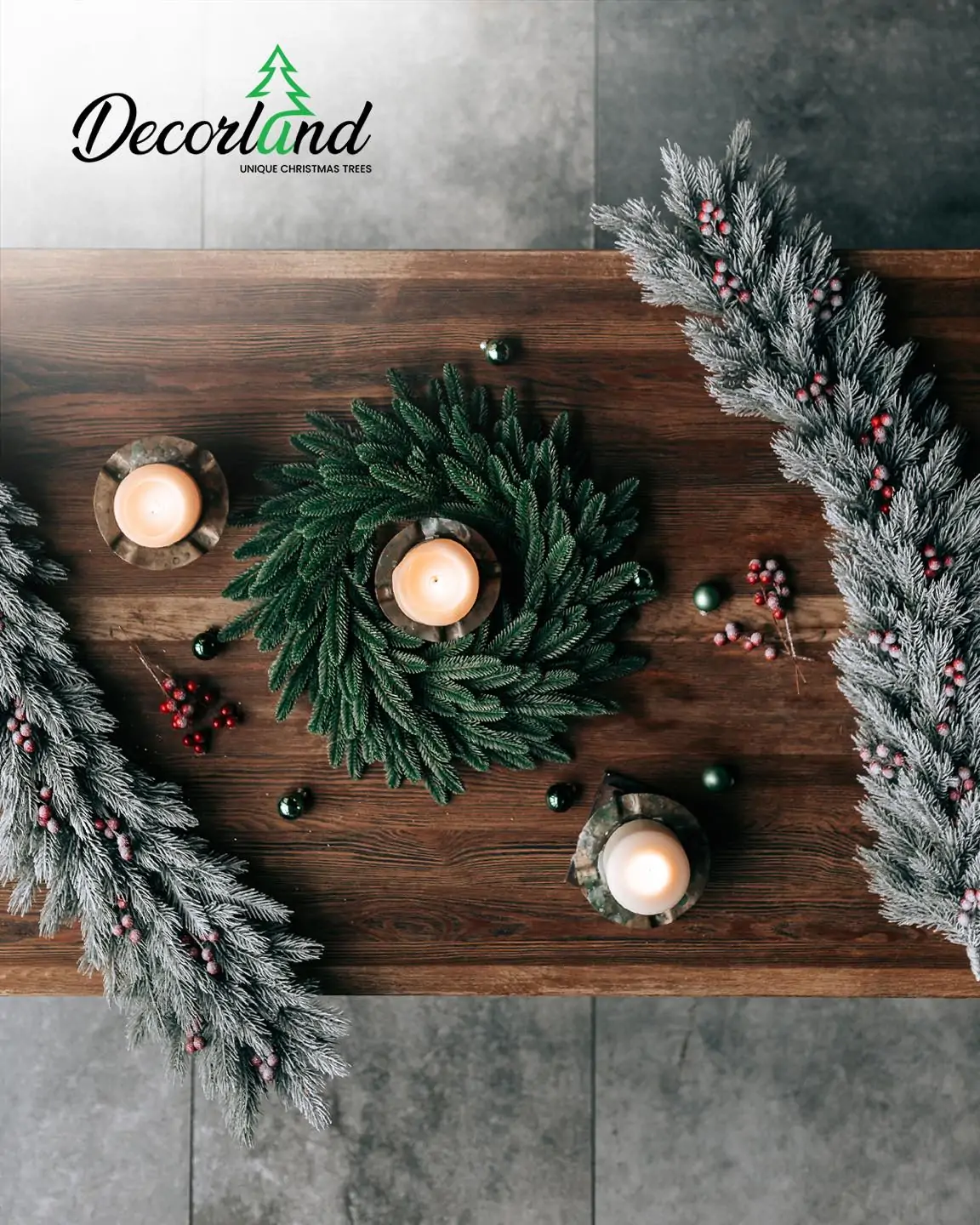 Διακοσμητική χριστουγεννιάτική σύνθεση με σπιτάκι - Decorland - Image 3