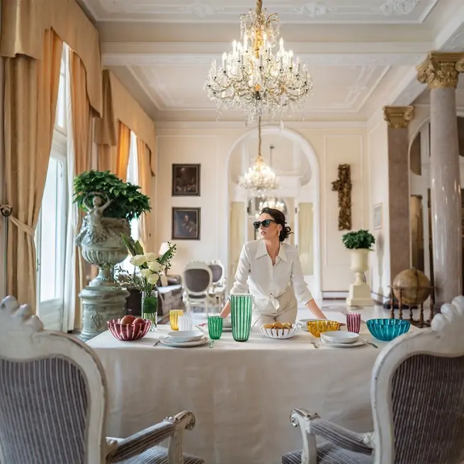 Τουρτιέρα με πόδι από οργανικό πλαστικό Dolce Vita 31εκ. λευκή περλέ - Guzzini - Image 2