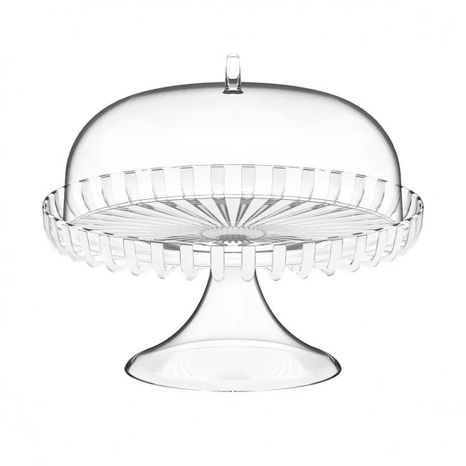 Τουρτιέρα με πόδι από οργανικό πλαστικό Dolce Vita 31εκ. λευκή περλέ - Guzzini