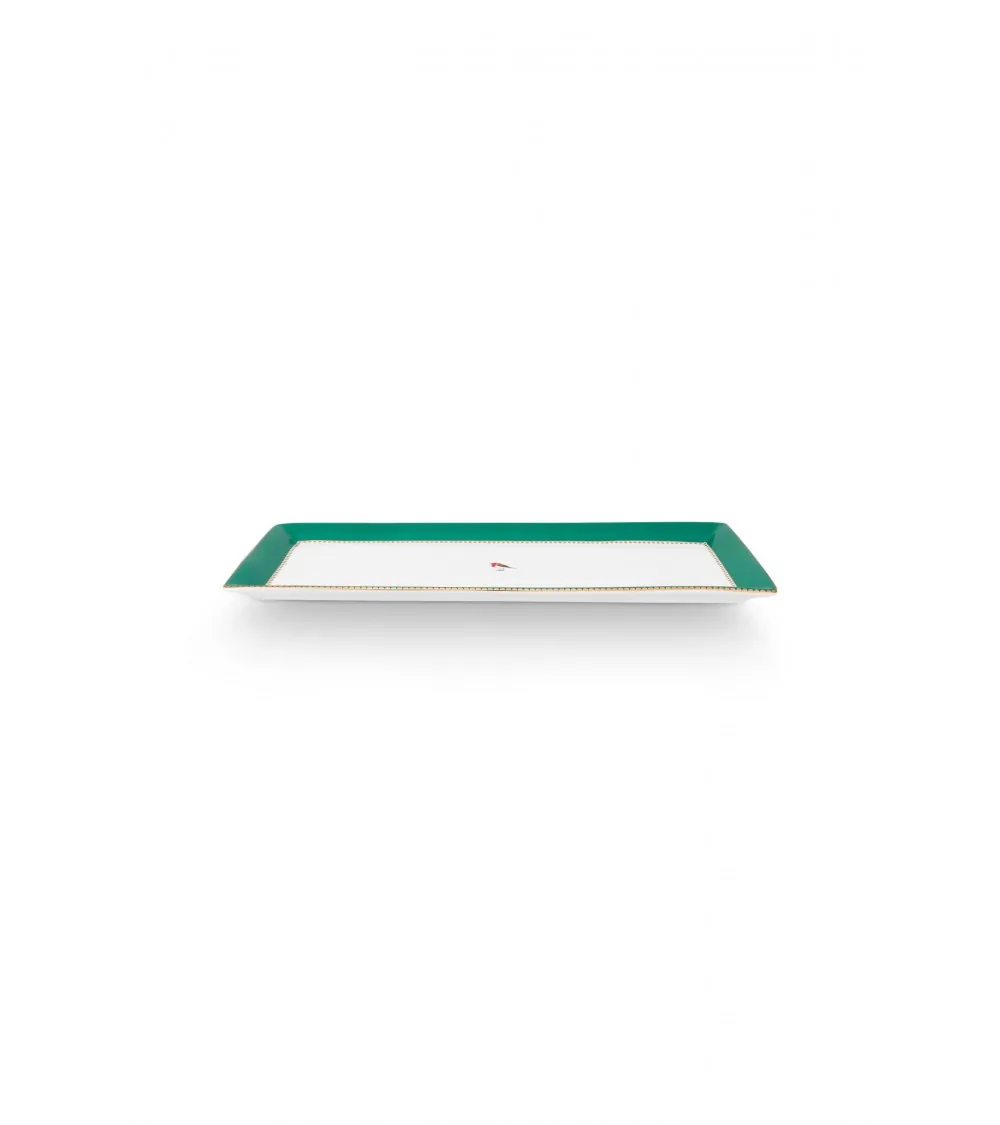 Love Birds emerald πιατέλα παραλληλόγραμμη 33x15cm. - Pip Studio - Image 2