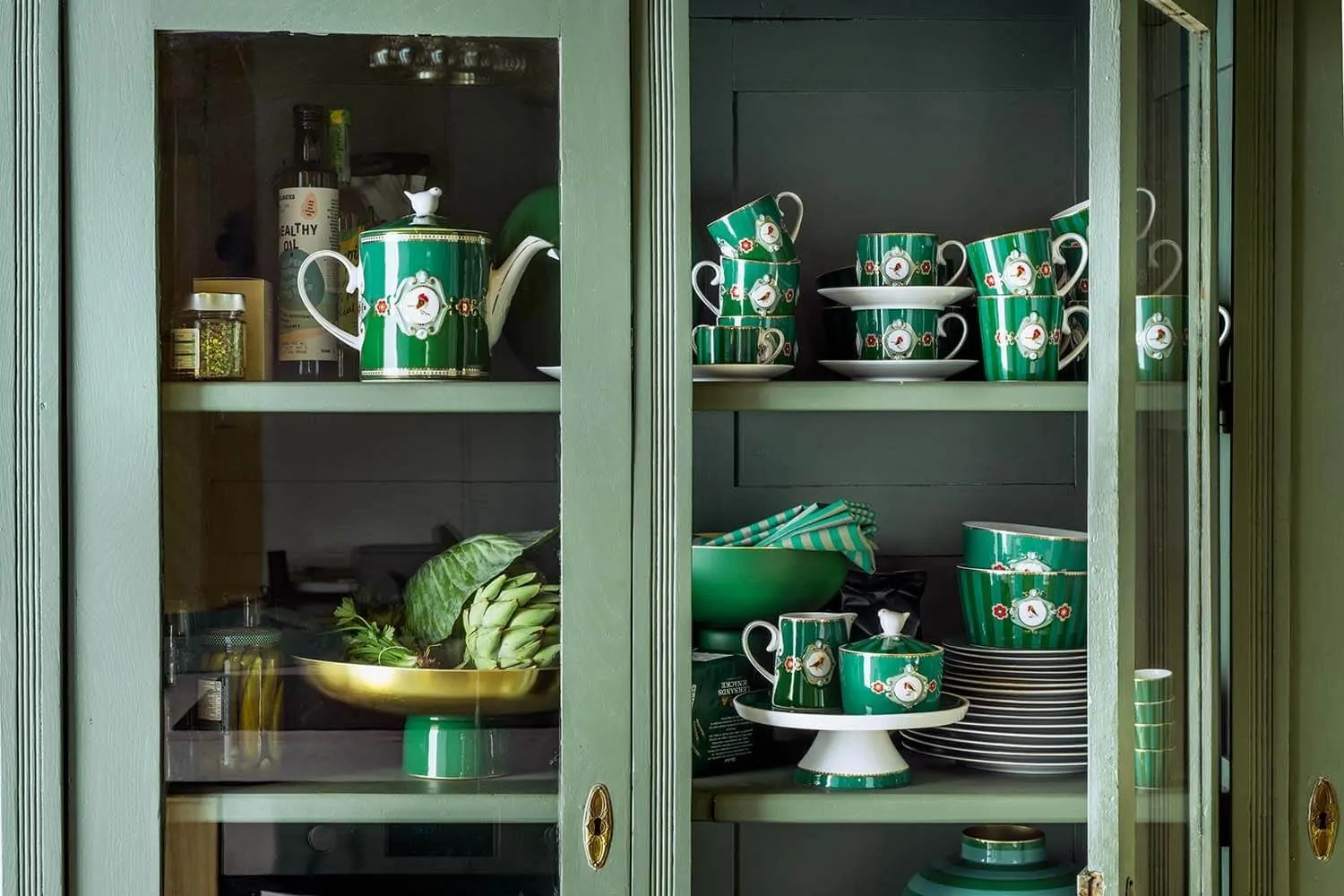 Love Birds Medallion green τουρτιέρα 24εκ. – Pip Studio - Image 2