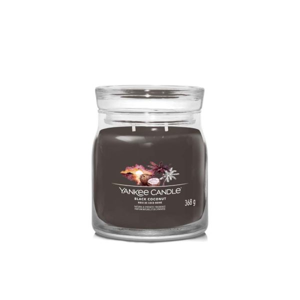 Αρωματικό κερί Signature σε γυάλινο δοχείο "Black Coconut" medium - Yankee Candle