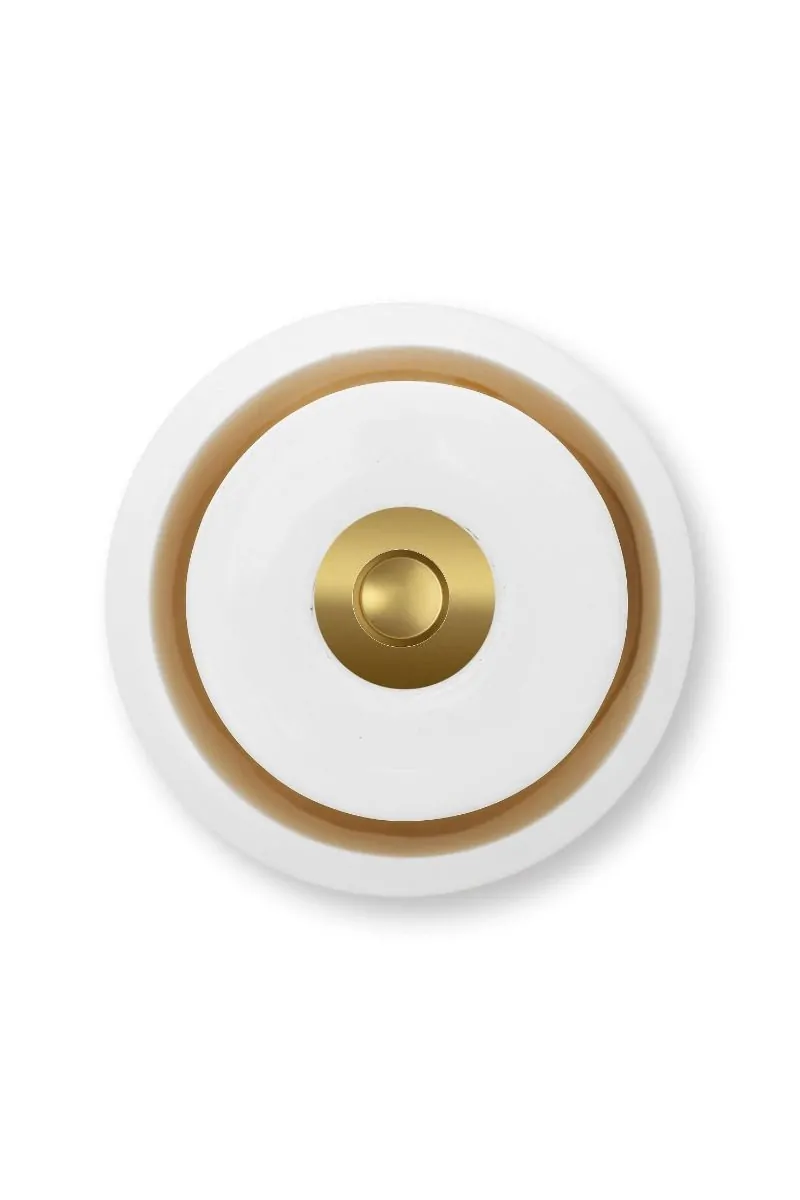 Κηροπήγιο μεταλλικό σφαιρικό λευκό-χρυσό 24εκ. - Pip Studio - Image 2