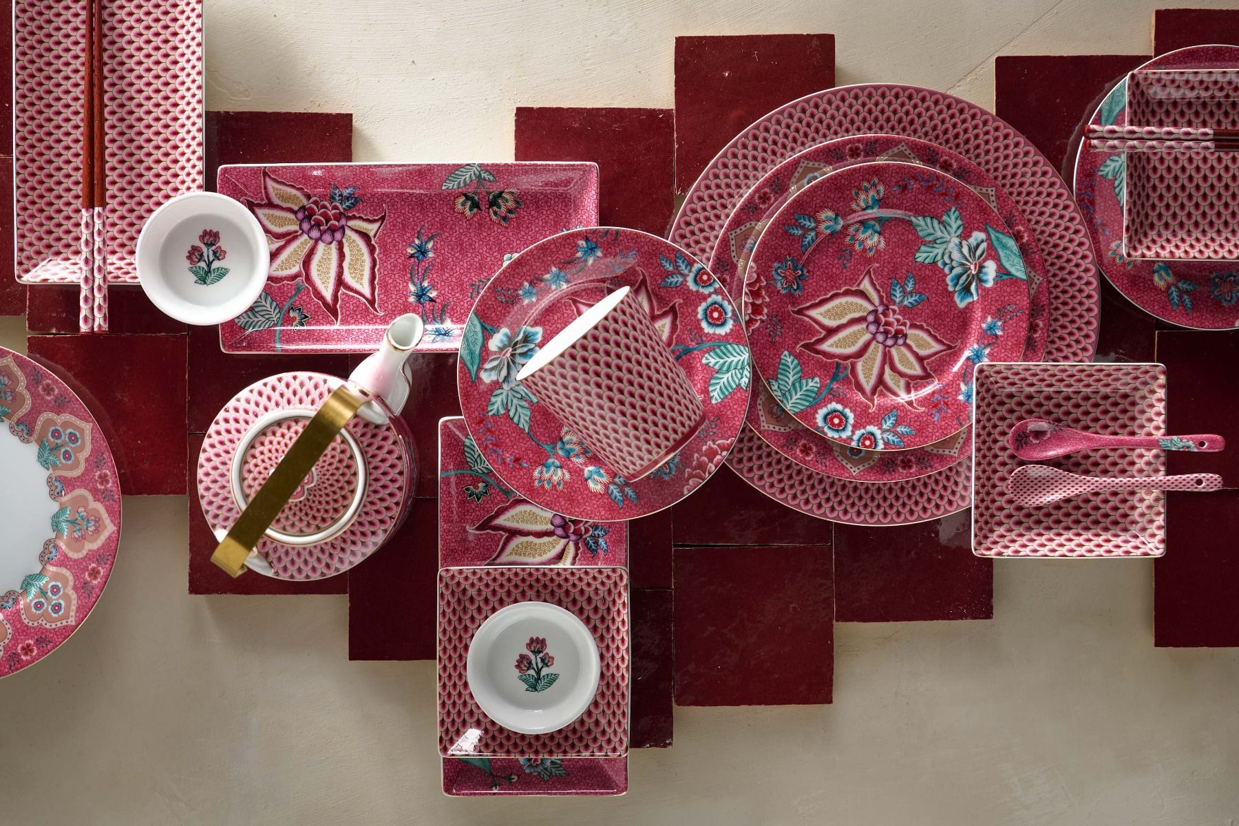 Giftset Oriental Flower Festival pink κούπες χωρίς λαβή (σετ/4) - Pip Studio - Image 6