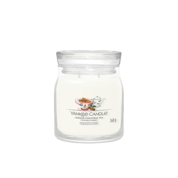 Αρωματικό κερί Signature σε γυάλινο δοχείο "London Christmas Tea" medium - Yankee Candle