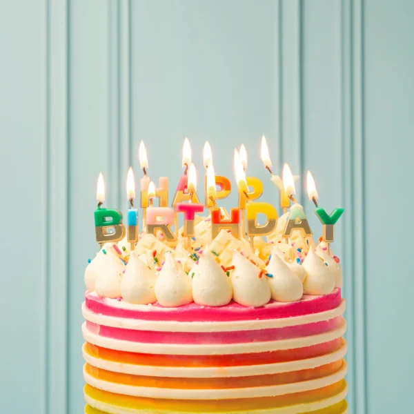 Κεράκια "Happy Birthday" rainbow - Talking Tables - Image 2