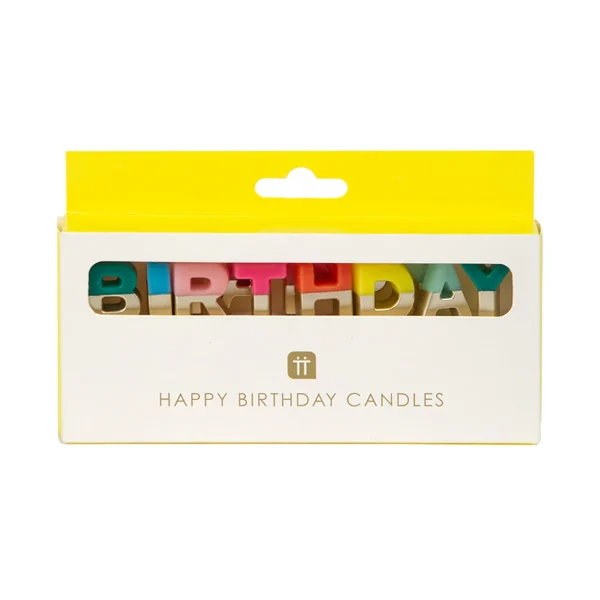Κεράκια "Happy Birthday" rainbow - Talking Tables - Image 4