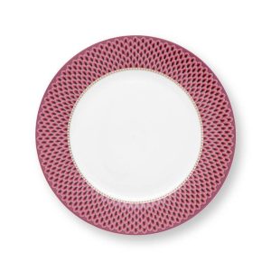 Flower Festival πιάτο scallop dark pink 26,5εκ. - Pip Studio